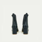 HUHUA Siena women's leather pumps back view Charcoal