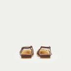 HUHUA Nora leather pumps back view Tan