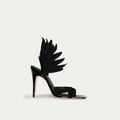 HUHUA SUN handcrafted women's leather pumps side view Onyx