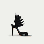 HUHUA SUN handcrafted women's leather pumps side view Onyx