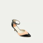 HUHUA INES handcrafted women's leather pumps 3/4 view Apricot