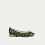 HUHUA ELEN handcrafted women's leather pumps side view Sage